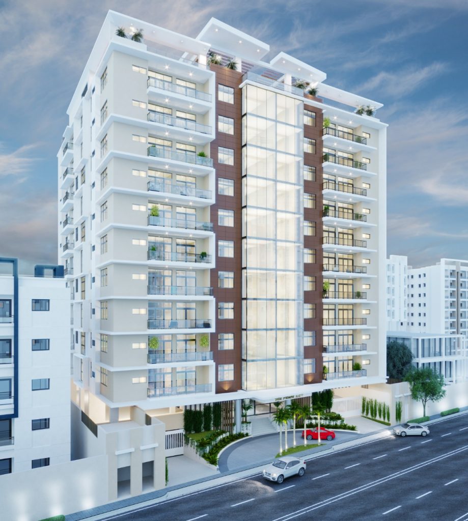 Apartments under construction with 2 BR in Bella Vista, Santo Domingo, Dominican Republic