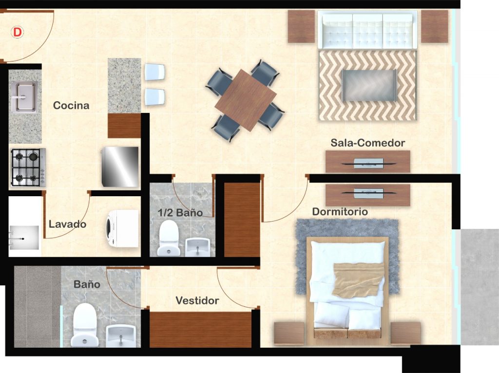 Apartments under construction in Santo Domingo, 1-Bedroom DR – Evaristo Morales