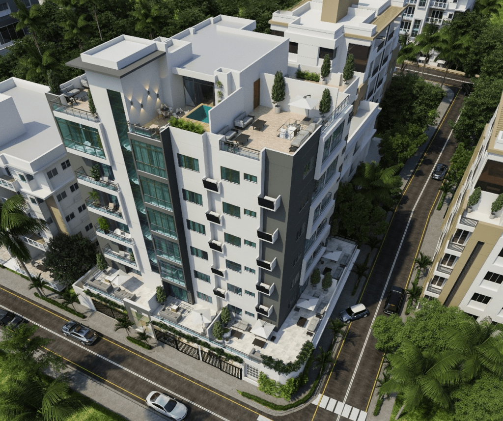 Apartment under construction with 1 BR in Mirador Norte, Santo Domingo, Dominican Republic