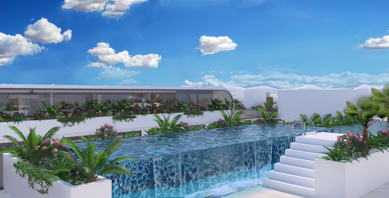 Apartaments under construction in Punta Cana, Hotel Suites, 1 and 2-BR, Dominican Republic