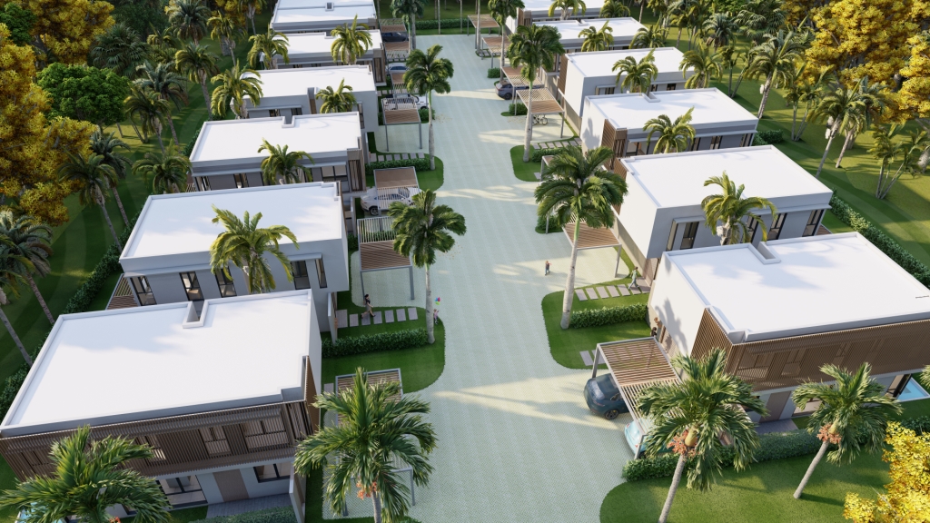 Duplex and Individual Villas under construction in Punta Cana, Vista Cana, Dominican Republic