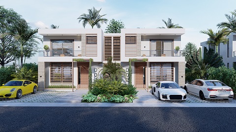 Duplex Villas Project in Punta Cana, Vista Cana, Dominican Republic